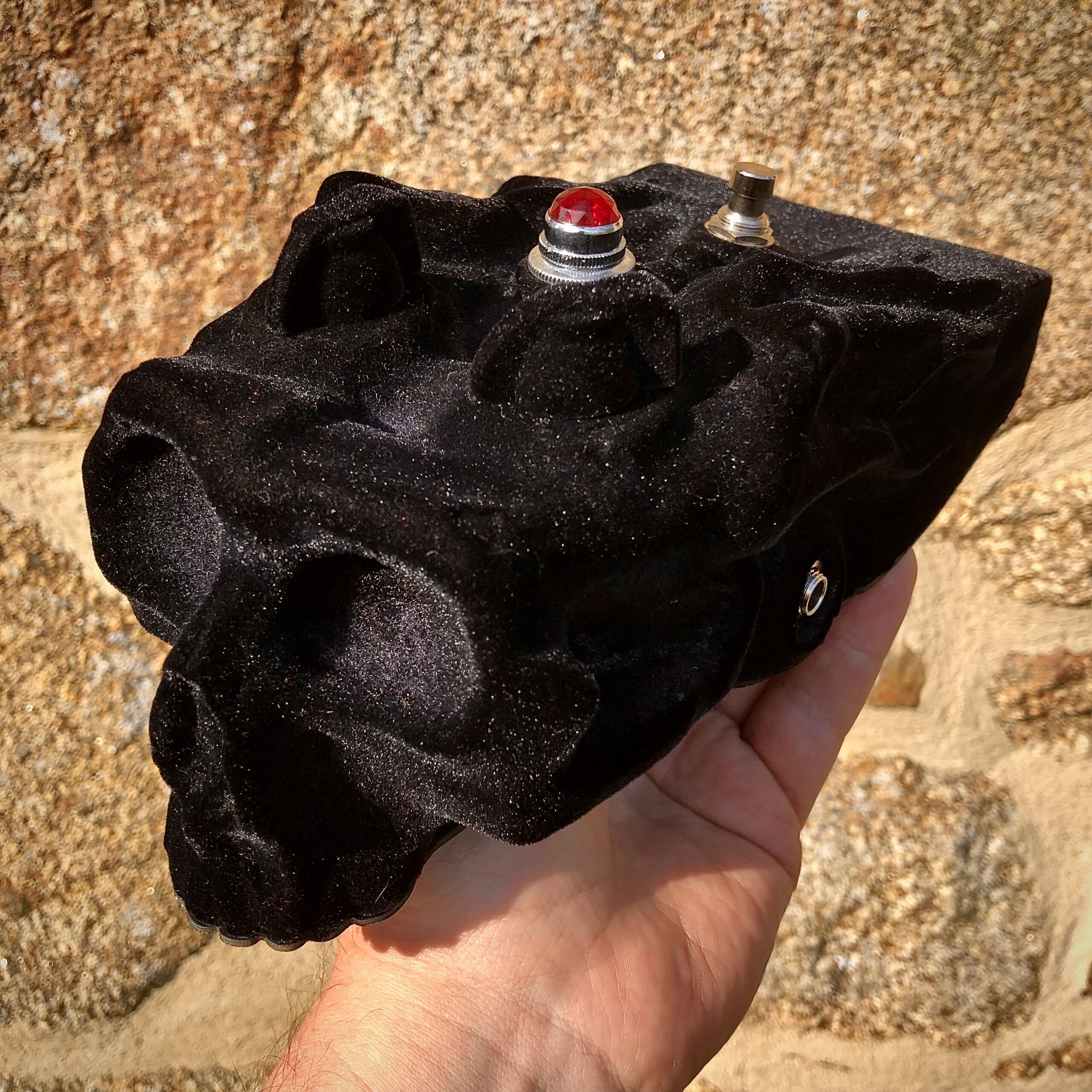 All Black Flocked Skullfuzz